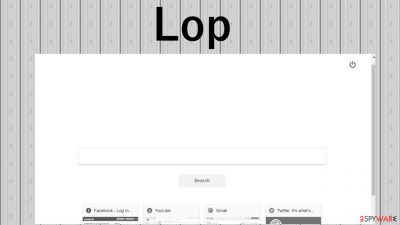 Lop browser hijacker