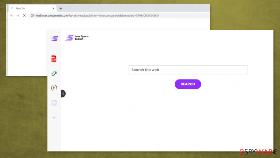 LoveSportsSearch hijacker