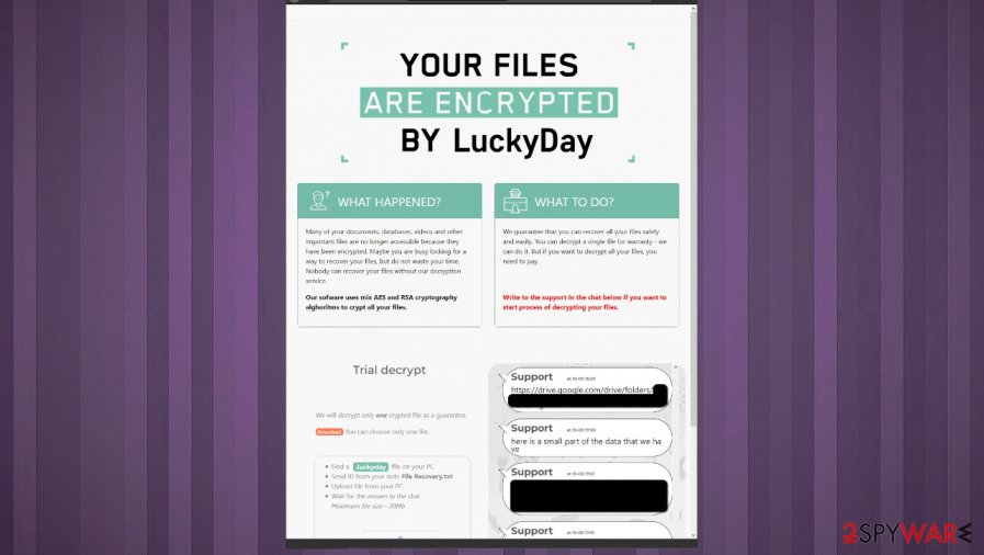 LuckyDay file virus