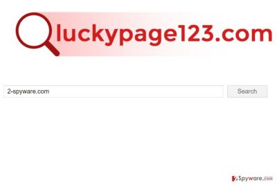 The screenshot of Luckypage123.com 