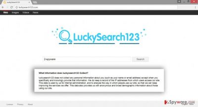 The picture of LuckySearch123.com virus