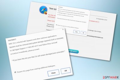 MAC OS is infected with spyware warning