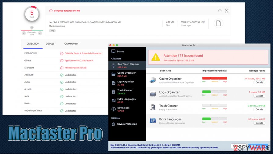 Macfaster Pro potentially unwanted application