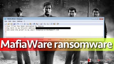 Screenshot of MafiaWare ransomware attack