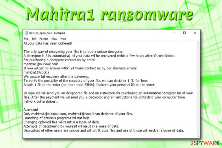 Mahitra1 ransomware