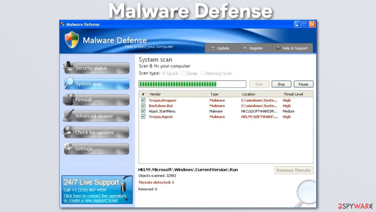 difesa malware pulita