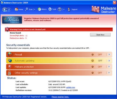 Malware Destructor 2009