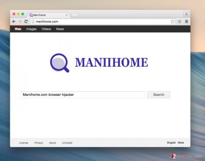 Maniihome.com redirect virus