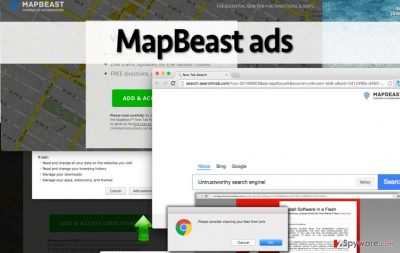 MapBeast adware replaces homepage, displays ads