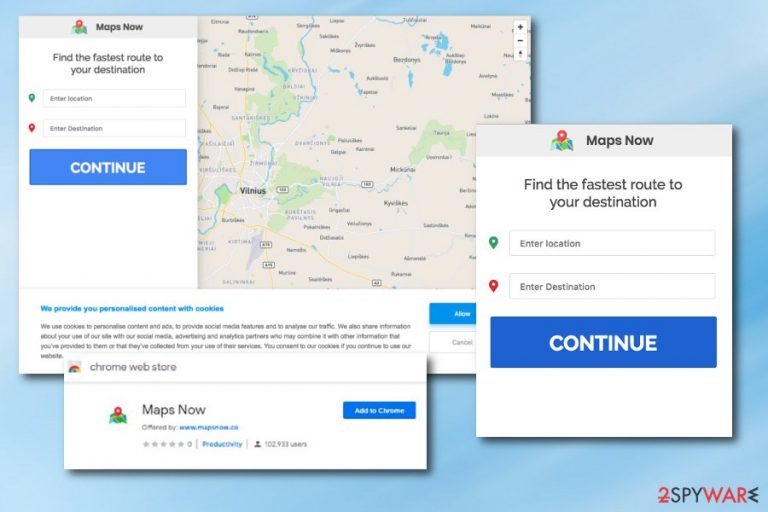 Mapsnow.co browser hijacker