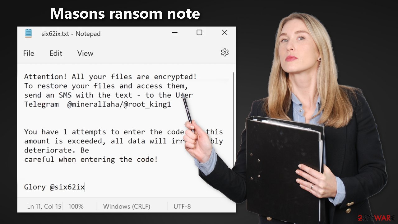 Masons ransom note