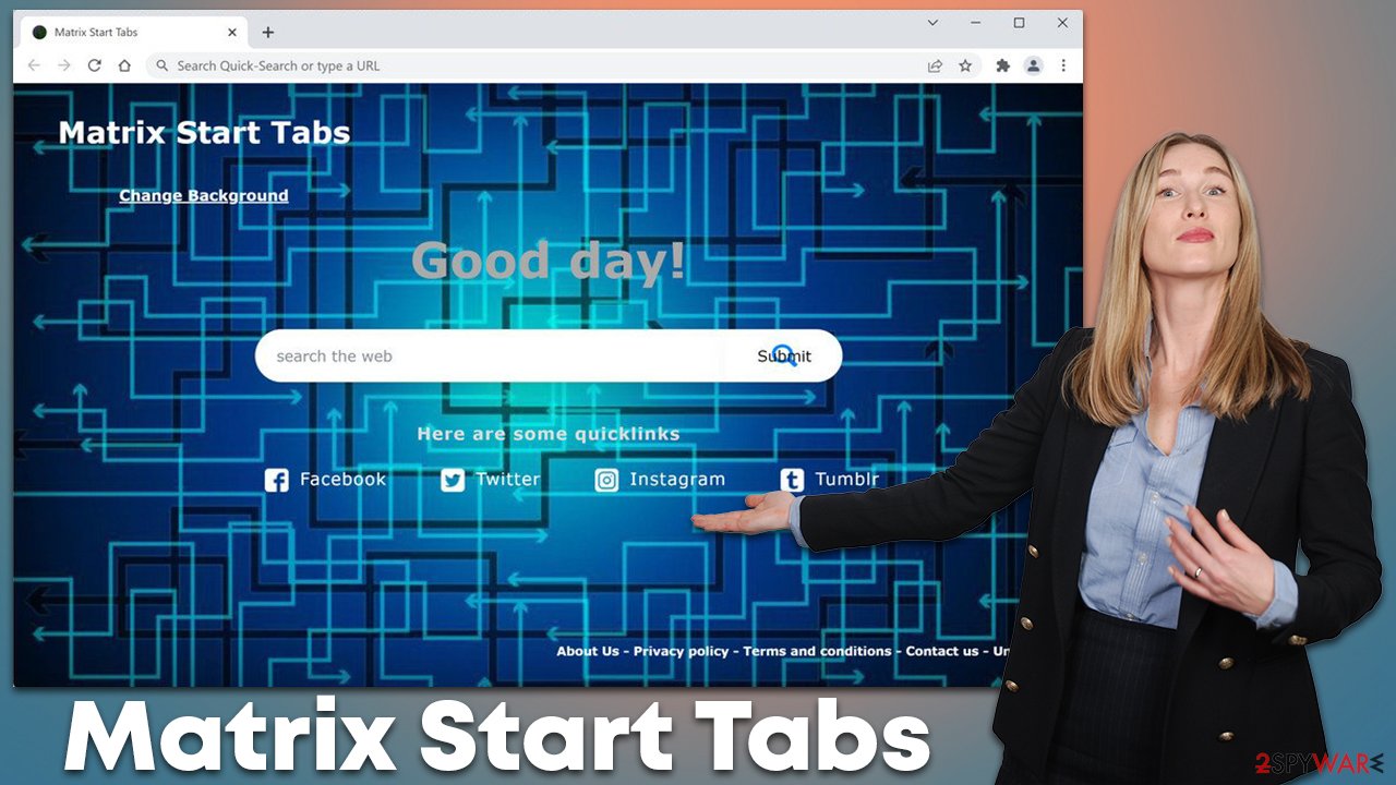 Matrix Start Tabs virus