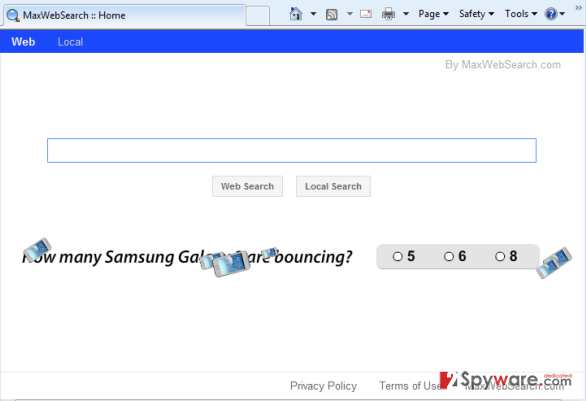 MaxWebSearch virus snapshot MaxWebSearch virus snapshot