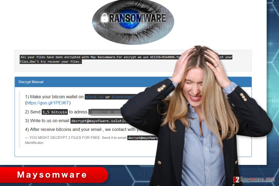 The image of Maysomware ransomware virus