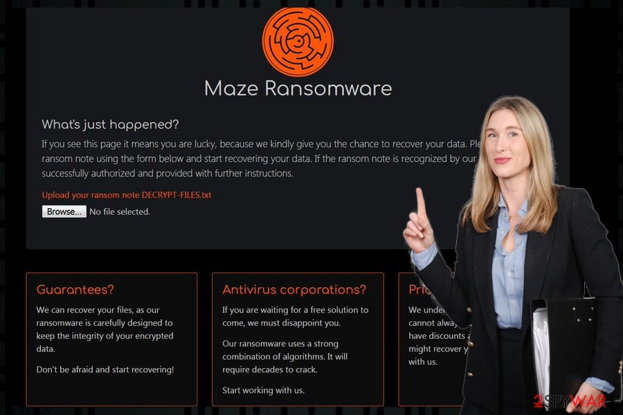 Maze ransomware instructions