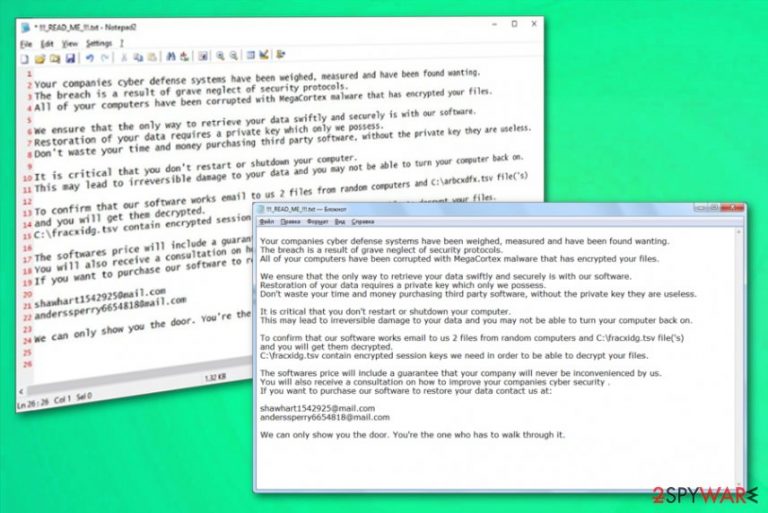 MegaCortex ransomware
