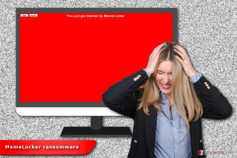 Illustration of MemeLocker ransomware virus Illustration of MemeLocker ransomware virus
