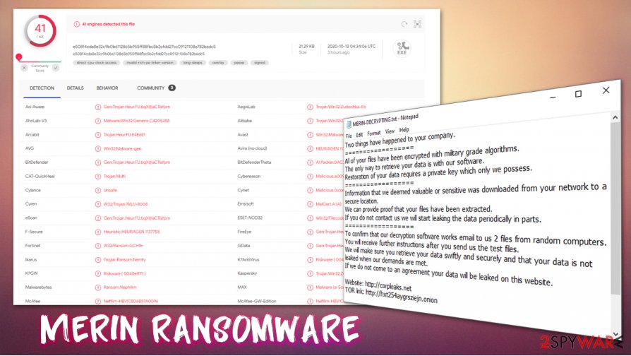 Merin ransomware detection