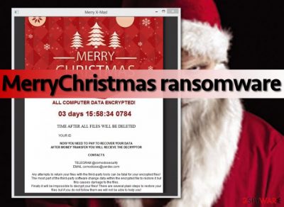 Image of MerryChristmas virus displaying the ransom note
