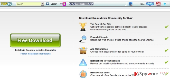 Midicair Toolbar snapshot Midicair Toolbar snapshot