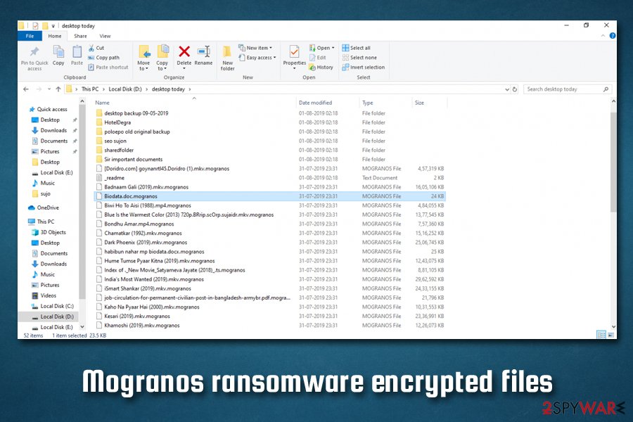 Mogranos ransomware infection