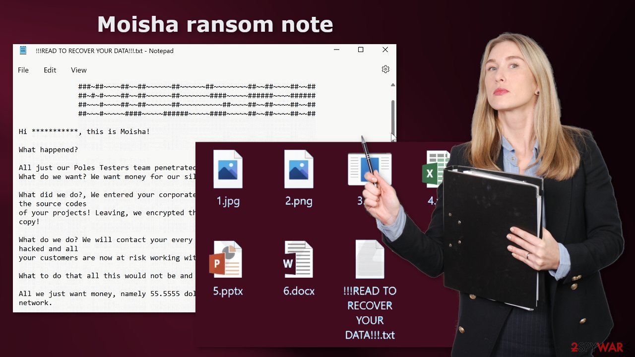 Moisha ransom note
