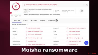 Moisha ransomware