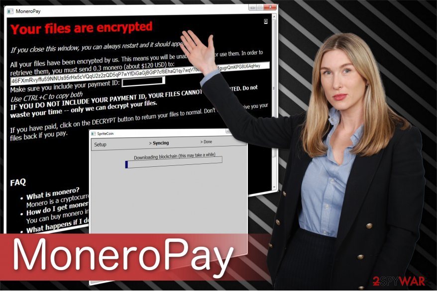 MoneroPay ransomware illustration