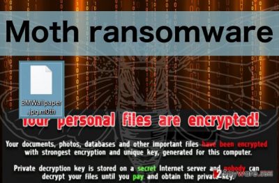 An illustration of Moth ransomware virus