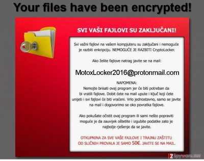 Image of MotoxLocker2016@protonmail.com ransom note