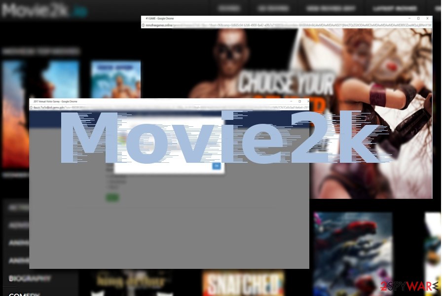 The example of Movie2k ads The example of Movie2k ads