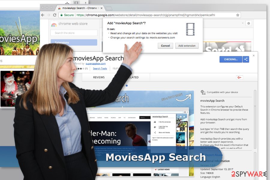 The image of MoviesApp Search download site