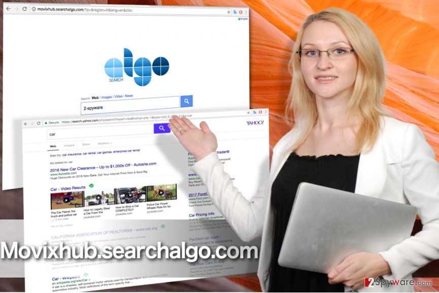 Example of Movixhub.searchalgo.com virus Example of Movixhub.searchalgo.com virus
