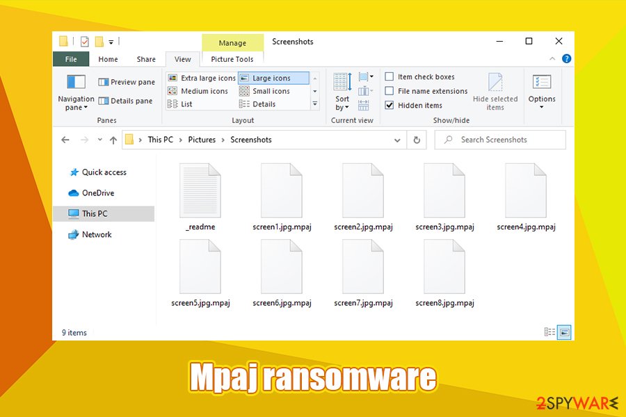 Mpaj ransomware encrypted files