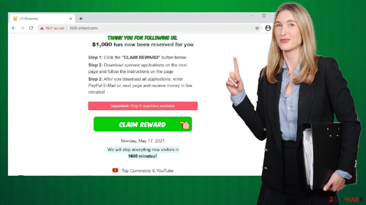 POP-UP da fraude Mr Beast Giveaway - Passos de remoção e