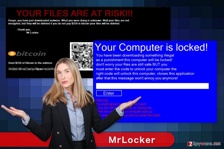 The picture of MrLocker ransomware virus