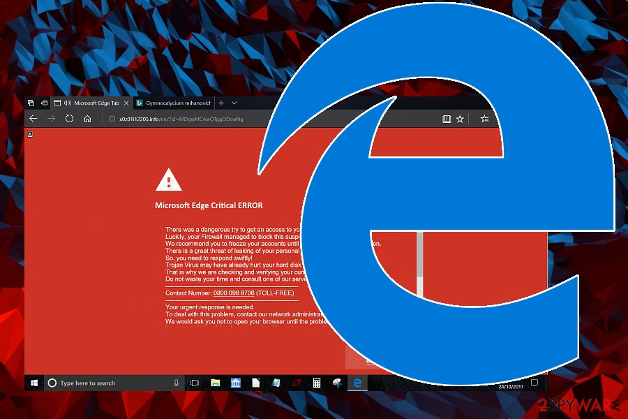 Microsoft Edge critical error virus