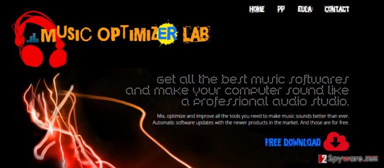 The example of MusicOptimizerLab ads