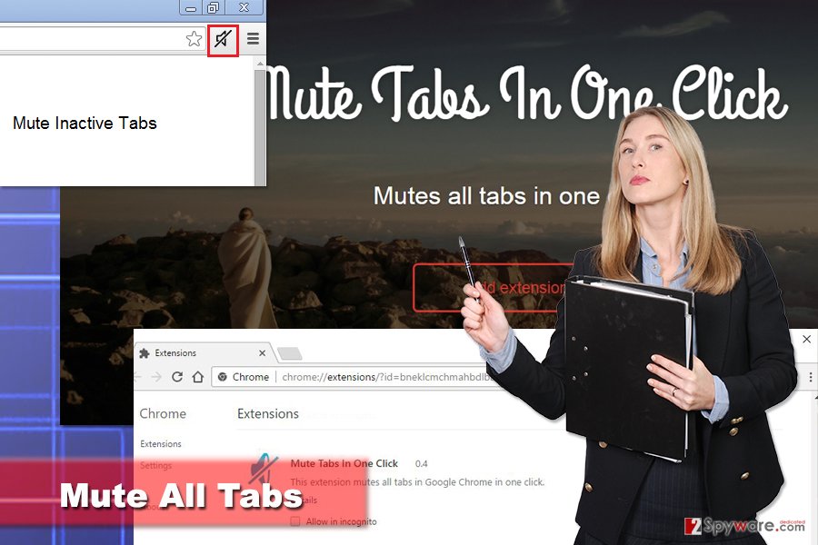 The illustration of Mute All Tabs 