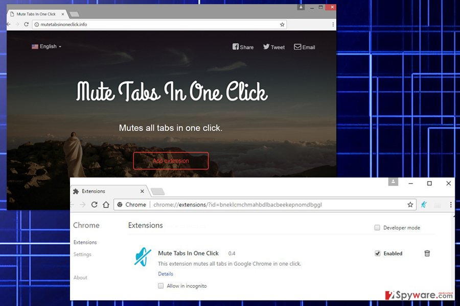 Remove Mute All Tabs virus (Simple Removal Guide) Chrome, Firefox, IE