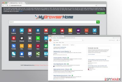 Screenshot of MyBrowserHome.com