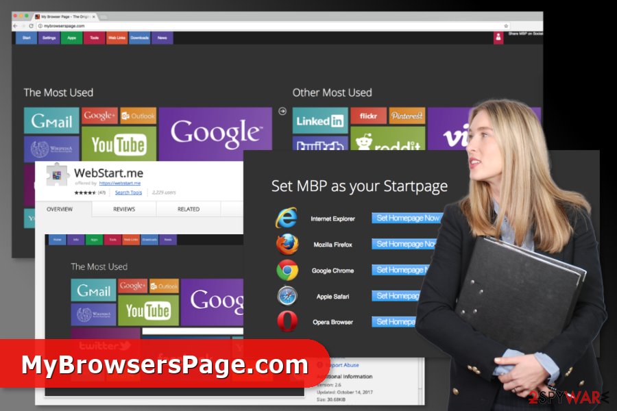 The image of MyBrowsersPage.com virus