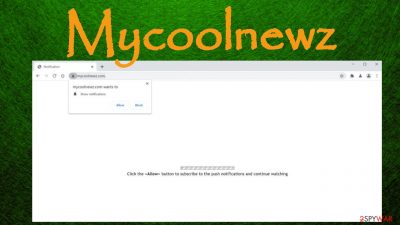 Mycoolnewz.com pop-up