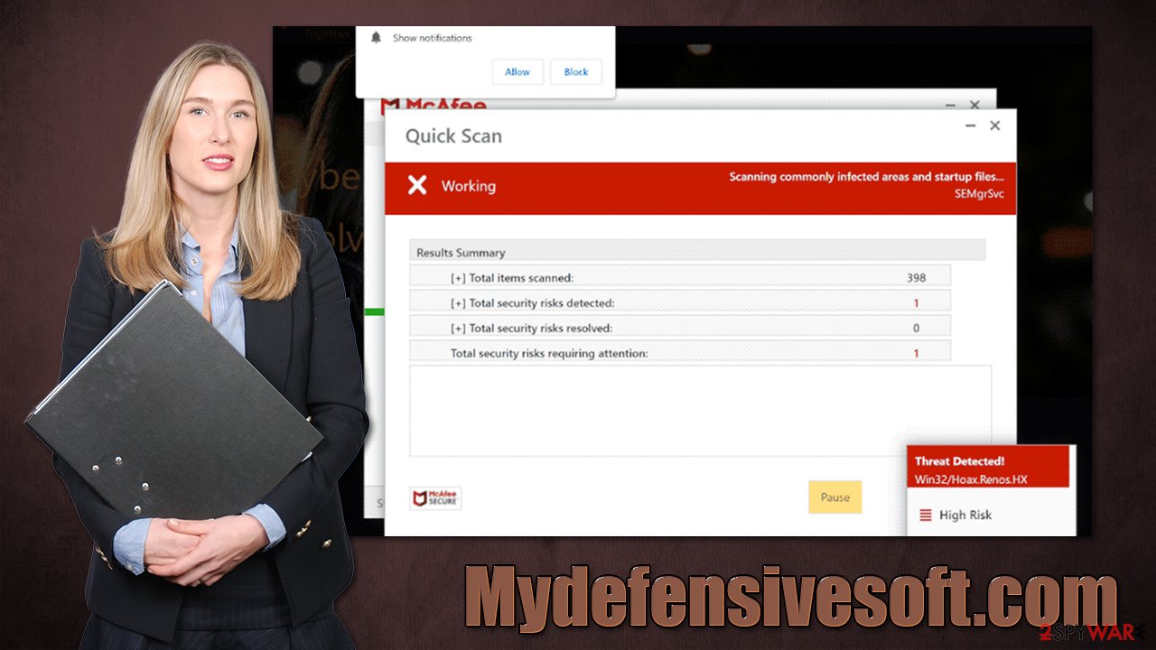 Mydefensivesoft.com virus