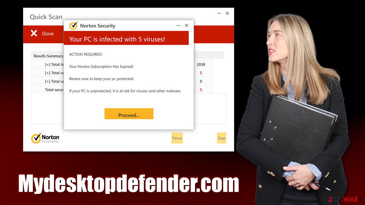 Mydesktopdefender.com virus