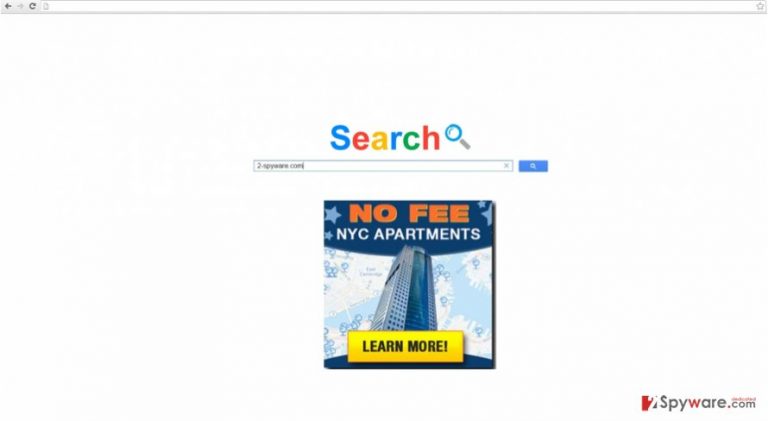The picture showing Myinfosearch.biz virus