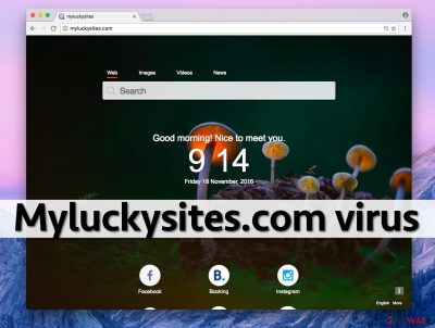 Picture of Myluckysites.com virus