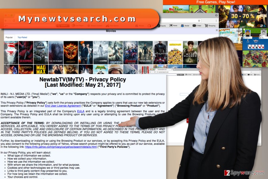 The picture of Mynewtvsearch.com virus