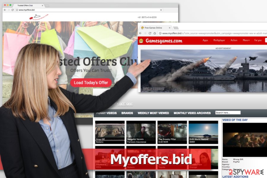 Example of Myoffers.bid redirect issue