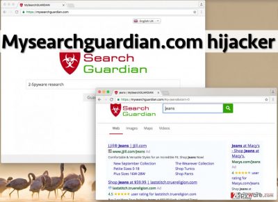 Image showing Mysearchguardian.com hijack